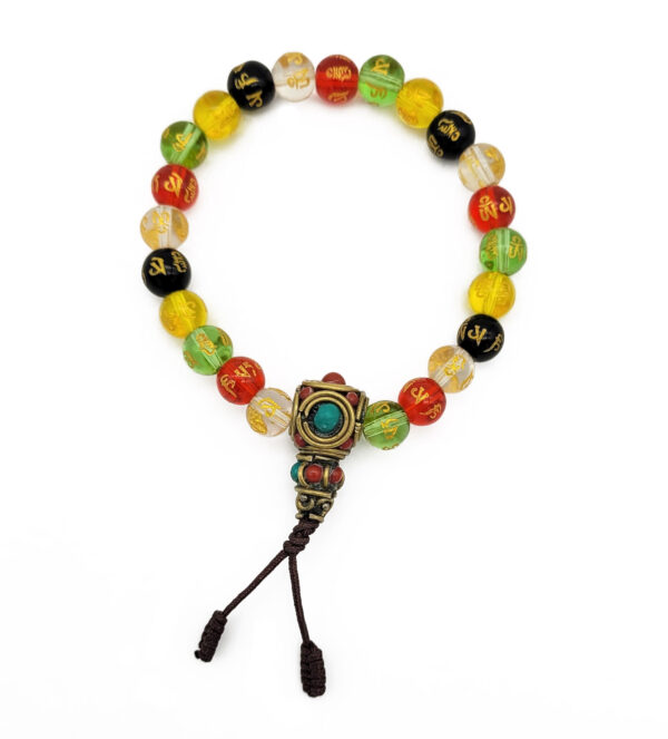 Bracelet de Méditation - Om Mani Pade Hum - Multicouleurs